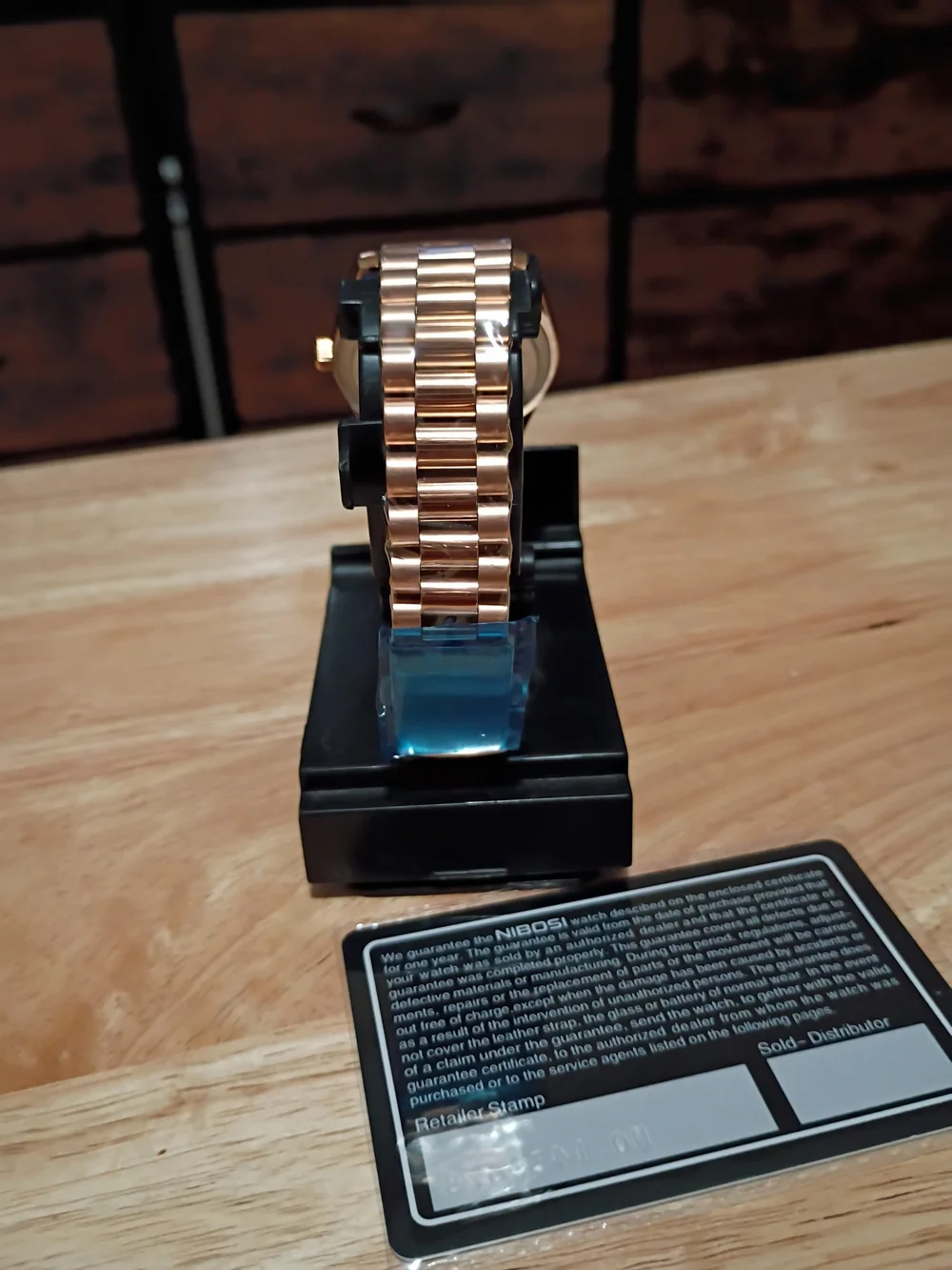 Men’s Rose Gold Watch with Green Dial